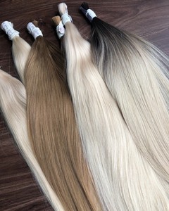 Extensiones de cabello a granel de doble calidad Ombre Color 50cm cabello vietnamita crudo 100% de alta calidad - Product Image 2