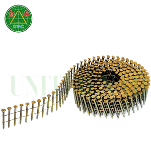 Clous à palette de 1-1/4 pouce, type bobine, 14000 pièces, fil d'acier OEM avec revêtement jaune pour utilisation sur palette, tête plate - Product Image 3