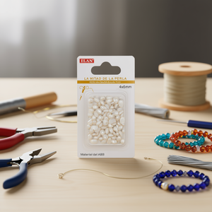 Demi-perles ILAN 4x6mm en ABS pour la fabrication de bijoux - Product Image 2