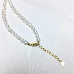 Collar de Perlas de Agua Dulce con Forma de Arroz con Doble Mariposa y Cadena Simple y Lujosa para Clavícula, Collar de Cadena para Xiaomi - Product Image 3