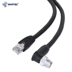 M12 8 Pin X Coded to RJ45 Right Angle Industrial <b>Camera</b> Cable for High Speed Ethernet Data Transmission Applications - Product Image 4