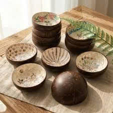 Coconut Wood Bowl Dinnerware Set Kitchen Utensils Environmentally Friendly And Safe For Health - Product Image 2