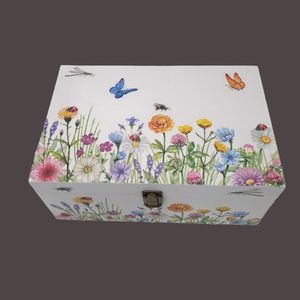 Luxury Hand Painted <b>Wooden</b> Jewelry Box Antique Style Decorative Storage Case Handmade Gift Box with Custom Design - Product Image 1