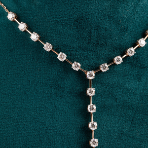 Collier en or rose 14 carats Swaroop Diamond 3.77 Ctw avec diamant de laboratoire, certifié IGI, tendance, élégant, bijoux superposés pour femmes - Product Image 1