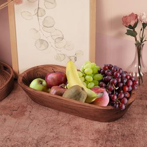 Bol à pâte en bois d'acacia fait main de haute qualité, bol de service rustique en bois massif, bol décoratif pour la cuisine et la salle à manger - Product Image 3