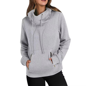 Sudadera con Capucha Corta de Invierno para Mujer, Personalizada, Informal, Holgada, con Logotipo Frontal, de Felpa - Product Image 5