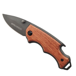 Navaja Plegable Utilitaria con Hoja de Acero de 20.8cm, Punta de Gota, Perilla de Pulgar, Mango de Madera, Diseño Artístico, Grosor de 0.5mm, Longitud Total de 6.7in - Product Image 2