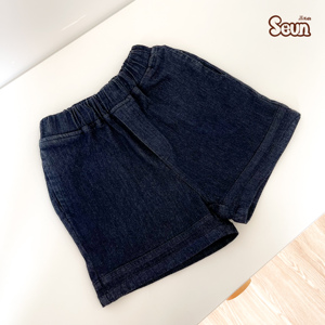 Shorts en jean noir pour enfants, garçons et filles, coupe ample, style coréen, vêtements décontractés, fabriqués au Vietnam, prix d'usine imbattable - Product Image 3