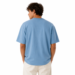 เสื้อยืดผู้ชายไซส์ใหญ่พรีเมียมขายส่ง ผ้าคอตตอนหนา 100% คอกลม สตรีทแวร์แบบกำหนดเอง รับผลิตแบบ OEM ODM แบรนด์ส่วนตัว - Product Image 3