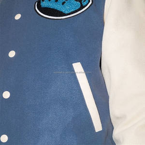 Chaqueta universitaria con bordado de chenilla y parche de lana con logotipo personalizado al por mayor, ropa de calle de lona para hombre, fabricantes de ropa de invierno - Product Image 3