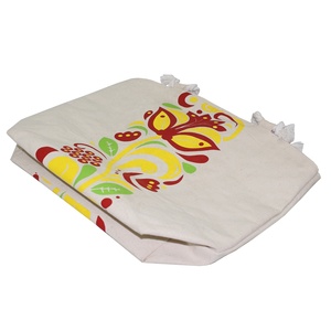 Shopping <b>Tote</b> Bag High Quality Customize Print Twisted Rope Handle Cotton Canvas Fabric Eco Friendly Beach Bag - Product Image 5