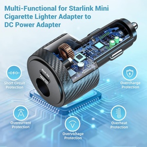 Adaptador para Auto Starlink Mini, Convertidor Elevador de Voltaje de 12V-24V a 30V CC, <span class=keywords><strong>Cargador</strong></span> CC de 60W y Fuente de Alimentación USB-<span class=keywords><strong>C</strong></span> PD de 27W para - Product Image 6