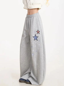 Pantalones Anchos Retro Estilo Y2K para Mujer, Pantalones Holgados de Cintura Alta, Estilo Hip Hop, Ropa Urbana Americana, Pantalones Deportivos Vintage con Letras para Mujer, Primavera - Product Image 3