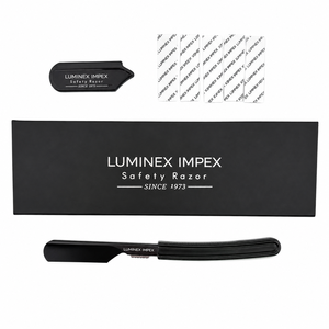 Navaja de Afeitar Recta Vintage Luminex Impex con Mango de Concha de Abulón y Acero al Carbono, Lista para Usar en Barberías y Salones - Product Image 5