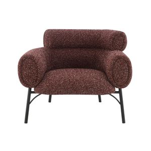 Fauteuil en tweed marron Mardi pour salon, confortable et élégant - Product Image 4