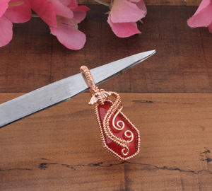 Vintage <b>Sterling</b> <b>Silver</b> Platinum Plated Zircon Coffin Pendant <b>Wire</b> Wrapped Jewelry Wholesale Gothic Healing Spooky Gemstone - Product Image 1