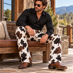 Pantalon en cuir à poils pour homme, pour la mode boutique |   Pantalon en cuir pour homme avec fourrure pour boutiques de mode - Product Image 3