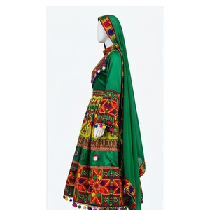 Vestido Kuchi Tribal Banjara Multicolor, Étnico, Vintage, Bordado, Vestido Kuchi Afgano para Fiesta, Tradicional, Antiarrugas - Product Image 2