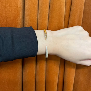 Pulsera de Diamantes Cultivados en Laboratorio con Corte Redondo RATAN JEWELS, Oro Amarillo de 14K, VVS, Color F, Joyería Fina Certificada, Regalo Romántico - Product Image 2