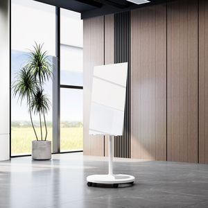Lavagna Magnetica in Vetro Temperato Rimovibile con Altezza Regolabile 36 X 24 per Casa e Scuola, Lavagna Cancellabile a Secco per Uso Domestico - Product Image 1
