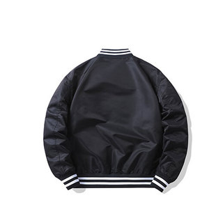 Wholesale Price Men's Autumn Coated Street Style High Quality Custom Bomber <b>Jacket</b> - Product Image 2