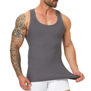 Fabricant OEM de débardeurs de sport pour hommes, vente en gros, séchage rapide, sans manches, pour fitness et course à pied - Product Image 2