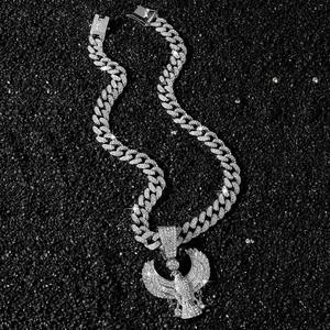 Most Selling Custom Diamond Eagle <b>Cuban</b> <b>Link</b> Necklace Gold & <b>Silver</b> Bling <b>Chain</b> Jewelry for Rapper Style Available for Sale - Product Image 4