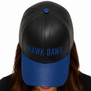 Unisex Leather Baseball <b>Cap</b> Premium Leather Embroidered Letter Logo Adjustable Classic Style Lightweight Comfortable Daily Wear - Product Image 4