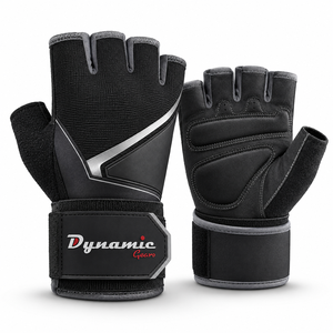 Custom Logo Breathable Fingerless Fitness Gym Gloves for Men & Women Non Slip Weight Lifting Training Workout Gloves - Product Image 6