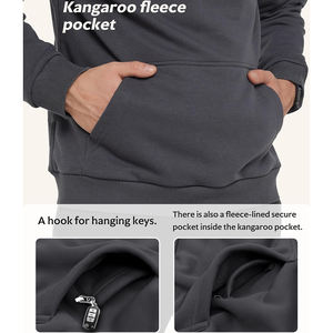 Sudaderas con capucha para hombre, 100% algodón, gruesas, estilo francés, de lujo, de alta calidad, extragrandes, personalizadas con serigrafía. - Product Image 4