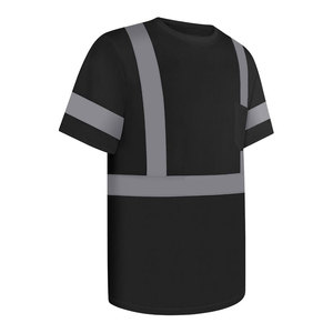 Camiseta de Seguridad Reflectante de Alta Visibilidad para Hombre, Manga Corta, Ropa de Trabajo, Amarillo y Negro, Corte Regular, Camiseta de Trabajo Reflectante - Product Image 2