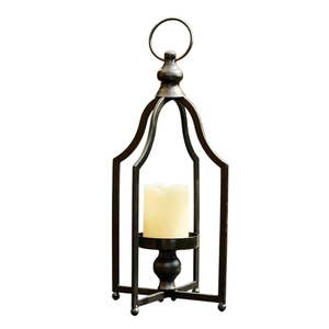 Lanterne en bois blanchi à suspendre et à poser, support décoratif en bois pour intérieur, extérieur, maison, jardin, décoration de mariage - Product Image 1