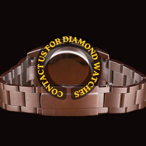 Fashionable Only Bezel <b>Red</b> Dial Moissanite Diamond Quartz Fashion Business Sport Man Watch Stainless Steel for Birthday Gift - Product Image 3