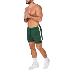 Shorts de course écologiques taille mi-haute pour l'entraînement sportif, avec doublure en maille respirante, imprimé par sublimation, 2-en-1, couleur unie - Product Image 6