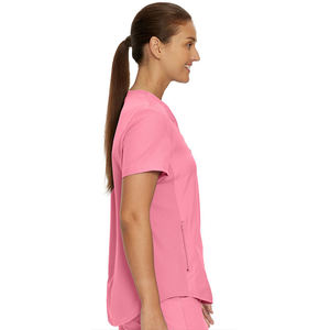 Hauts de Blouse Médicale Femme 2026 en Coton Respirant à Manches Courtes, Col en V, Coupe Ajustée – Vente en Gros - Product Image 5