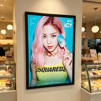 Cadre LED à encliquetage durable et facile à installer pour affichage de menu rétroéclairé en supermarché, panneau publicitaire