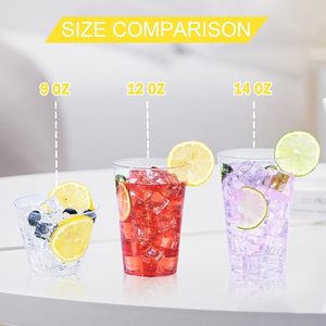 Vaso Desechable Transparente de PET de Alta Claridad de 98 mm con Tapa de Orificio Grande, Vaso de Plástico con Tapa de Crema de Copo de Nieve - Product Image 4