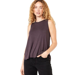 Camiseta sin mangas holgada morada oscuro para mujer 2026, estilo casual para verano, ideal para capas y uso diario. - Product Image 3