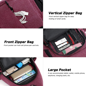 Sac bandoulière imperméable avec fermeture éclair sécurisée et options de personnalisation du logo - Product Image 4