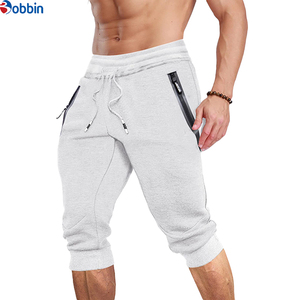 Nouveauté : Pantalon Capri pour homme, short de sport décontracté 3/4, jogging respirant à séchage rapide, poches zippées, unisexe, pour l'été - Product Image 4