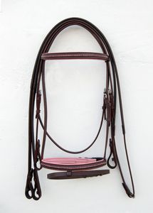 Potente brida de entrenamiento al por mayor para caballo con cuero genuino, brida de equitación para caballo, de temporada - Product Image 6