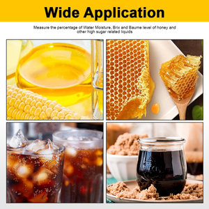 Réfractomètre à miel 3-en-1 58-90% Brix 38-43 Baume 12-27% Testeur d'humidité de l'eau avec ATC pour l'apiculture, le sirop d'érable et la confiture - Product Image 6