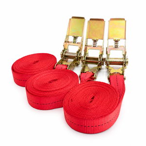 Logistics <b>Cargo</b> Securement Heavy Duty Ratchet Tie Down Strap Polyester 25mm 800kg Hook OEM Factory Direct Supply Service - Product Image 1