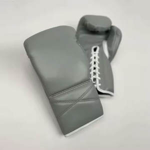 Guantes de Boxeo Profesionales de Cuero de Alta Calidad con Cordones y Velcro, Impresión Personalizada, Guantes de Boxeo Ligeros para Adultos - Product Image 3