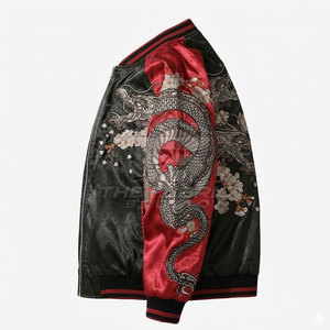 Chaqueta Sukajan Casual y Elegante para Invierno, con Bordado Premium, Cuello Alto, Ligera, Cómoda, para Uso Diario - Product Image 3