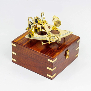 Customizable Eco-Friendly Vintage Storage Box Golden Stainless Steel Pointer Rectangle Wooden Dial for Jewelry Classic Box - Product Image 4