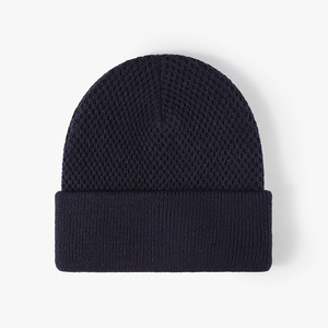 Striped Beanie Hat with Pom Pom Unisex Adult Winter <b>Cap</b> <b>Blue</b> Red <b>Navy</b> Green Knitted Warm Casual Hat 56-58CM - Product Image 3