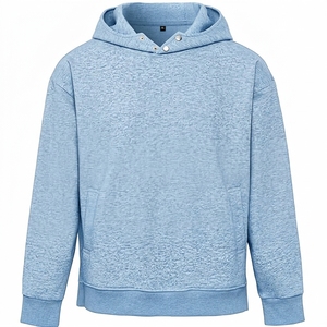 Sudadera con Capucha para Hombre de Primera Calidad, Corte Regular, Tejido de Algodón, Color Sólido Informal, Diseño con Bolsillos, Ropa de Otoño - Product Image 1