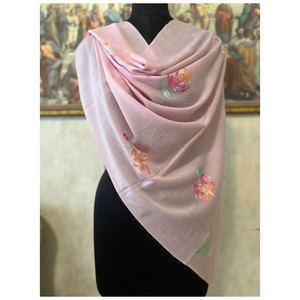Elegant Fine <b>Wool</b> Chikan Flower Embroidery Stole 70x200 cms Premium Quality Soft Warm Winter Fashion <b>Scarf</b> with Beautiful - Product Image 2