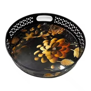 Traditional Metal Pichwai <b>Jar</b> with Tray Hand Painted <b>Decorative</b> <b>Jar</b> Set for Temple Pooja Home Decoration - Product Image 3